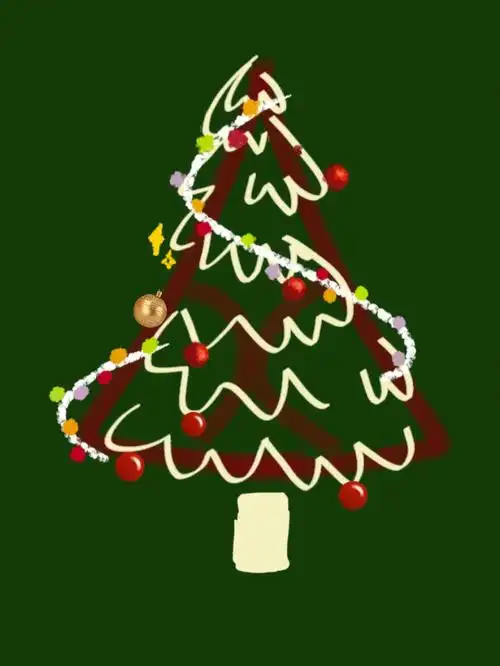 手绘圣诞树