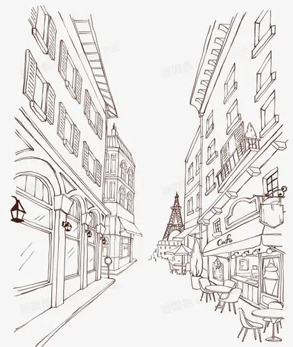 飘建筑中国风建筑城市矢量城市夜景世界著名建筑手绘城市建筑古代建筑