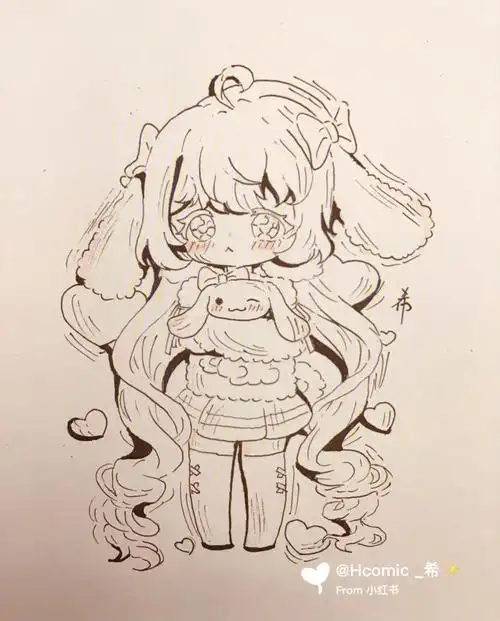 玉桂狗拟人超简单原创手绘日常教程