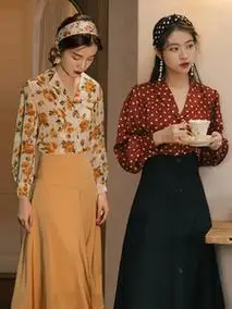 闺蜜装80年代怀旧服装港风复古女装90古着连衣裙子姐妹套装秋冬季