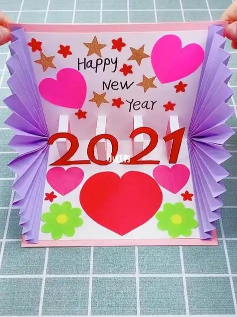 2021年新春手工贺卡手工立体贺卡儿童折纸diy拼装3d纸质模型其他类型
