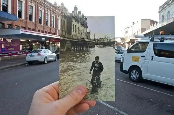 历史新旧老照片对比:回望过去,岁月是一个神偷!