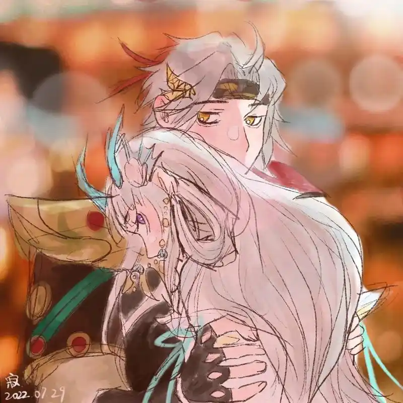 最近画的一些农.#绘画 #王者荣耀 #曜施 #信离 - 抖音