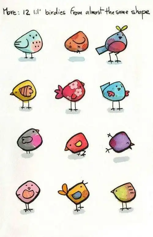 萌翻你的手帐简笔画,27张日记可爱小插图简笔画