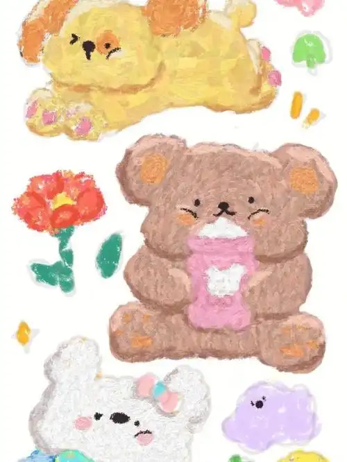 小熊油画壁纸疯狂文学