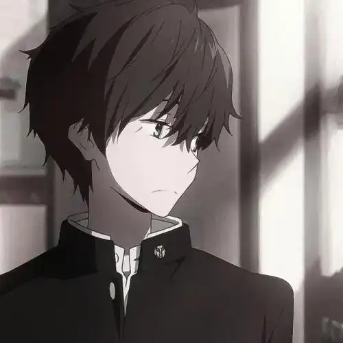 动漫侧脸男生头像