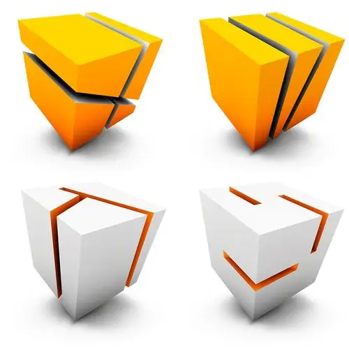 创意几何方块图形矢量素材