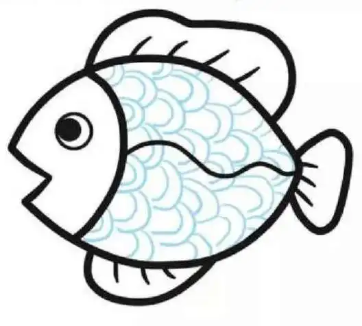 河里死去的鱼简笔画