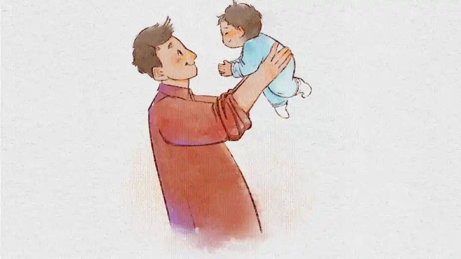 公益微视频手绘原创动画爱玩的父亲