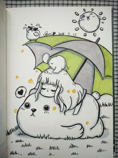 demi花花日记手绘练习