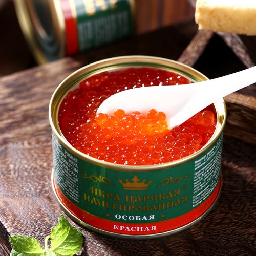 鲑鱼籽酱即食红鱼鱼子酱罐头120g铁罐海鲜寿司鱼籽酱