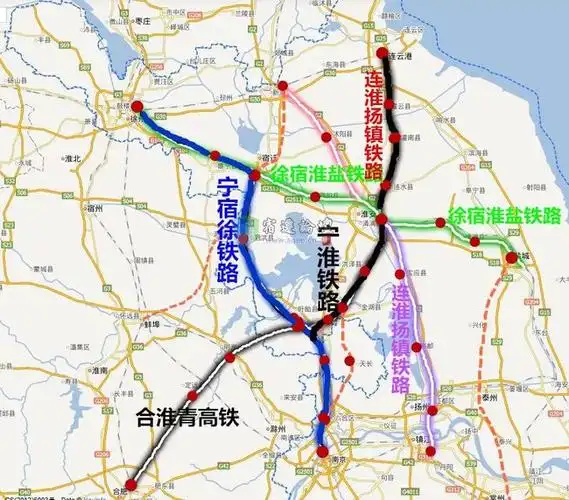 2019年加快推进主体封顶 铁路篇 宁淮高铁 北起连淮扬镇铁路淮安东站