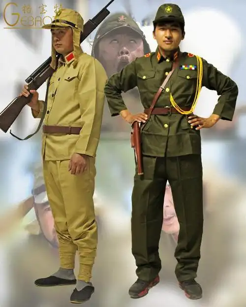 日本兵服装小鬼子表演服装民兵游击队汉奸大佐衣服舞台演出服2020日笨