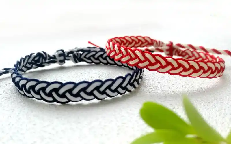 【手工编绳】夹心撞色三股编手绳情侣系列