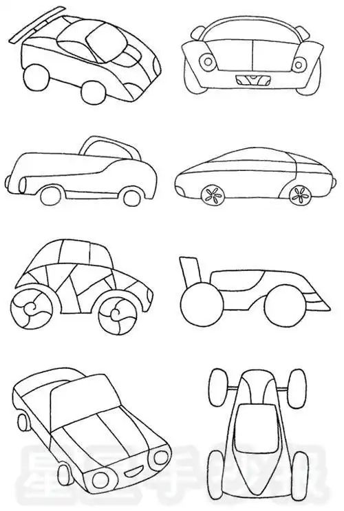 小汽车简笔画的绘画步小汽车的简笔画画法汽车简笔画