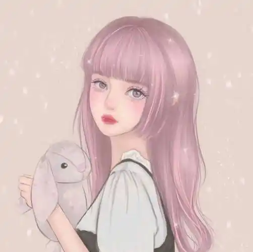 颜值超高的粉色系动漫女生头像