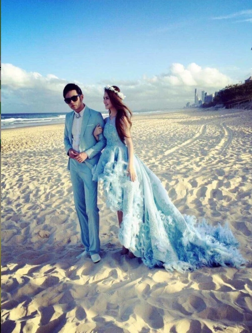 求周杰伦昆凌婚纱照原图