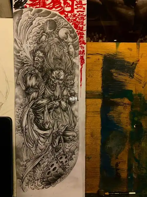 画画  #原创  #阿修罗 #阿修罗纹身 #纹身手稿