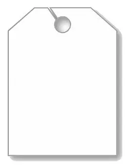白色空白吊牌免抠png透明素材
