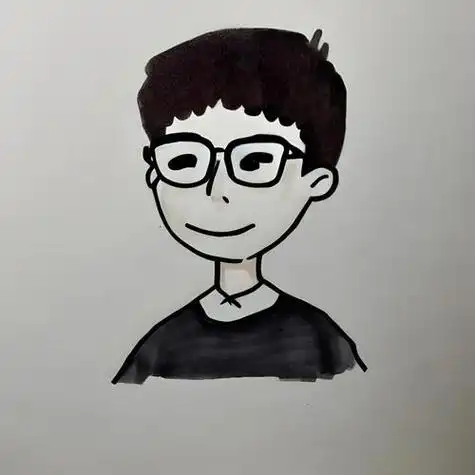 戴眼镜的男孩简笔画