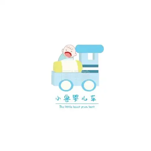 浅蓝色婴儿车logo