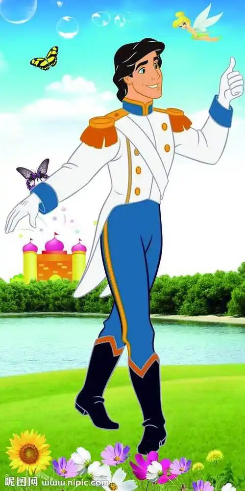 童话王子图片公主与王子可爱的卡通王子骑着马插画图片素材白马王子