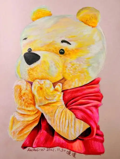 最好的噗噗手绘彩铅插画附步骤