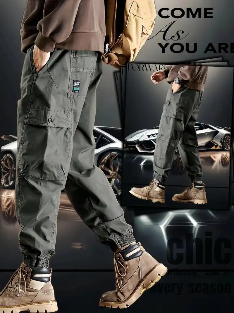 男士潮牌痞帅宽松工装裤