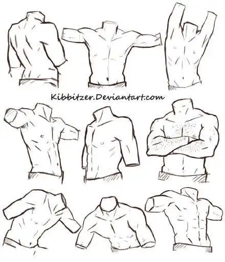 男性人体绘画参考感觉ji情四射的绘画技巧