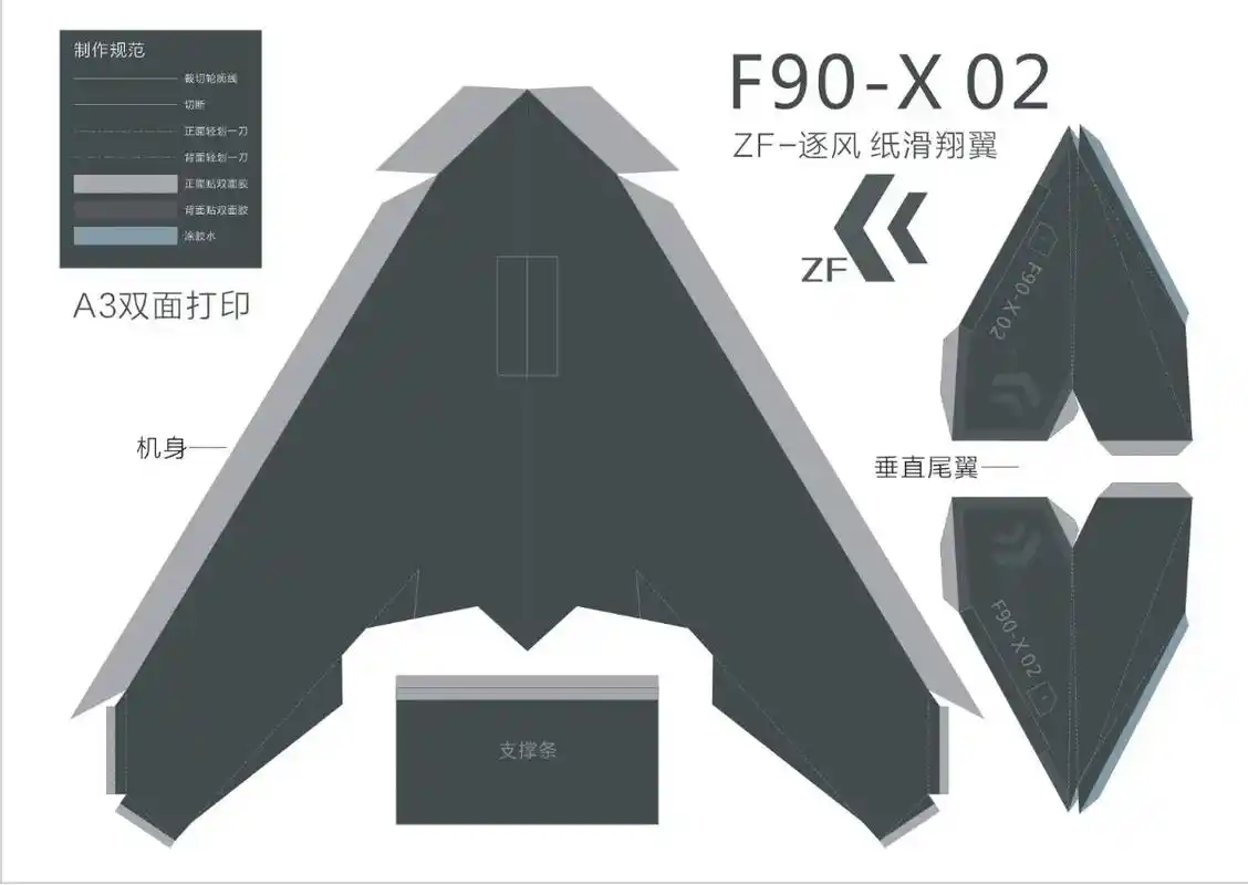 战斗机x90纸模型图纸(原创设计:逐风zf)也可去百度网盘领 - 抖音