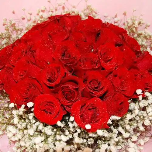 花集33枝红玫瑰 缘定三生 爱情鲜花 全国实体花店 当日当地新鲜直送