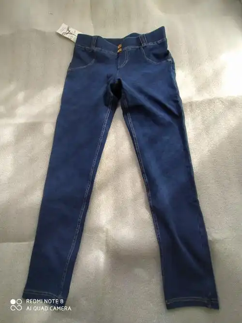 拉链腰围82cm开裆牛仔裤后腰裤女中间在后在后面牛仔裤