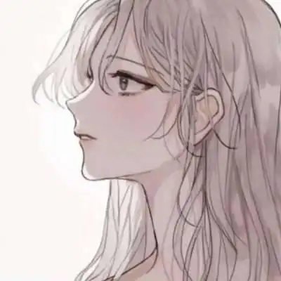 动漫女生高冷侧脸头像冷酷忧伤二次元女生头像