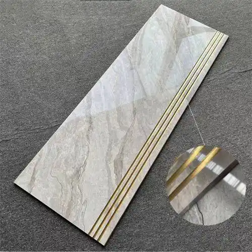 首页>家装,建材>瓷砖>地面砖>灰色大理石楼梯踏步楼梯地板砖全瓷1.