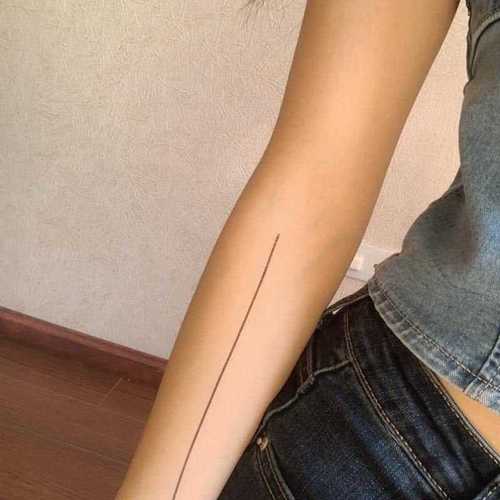 纹身贴线条死亡射线虾线半臂线条防水男潮个性持久生命线女包邮