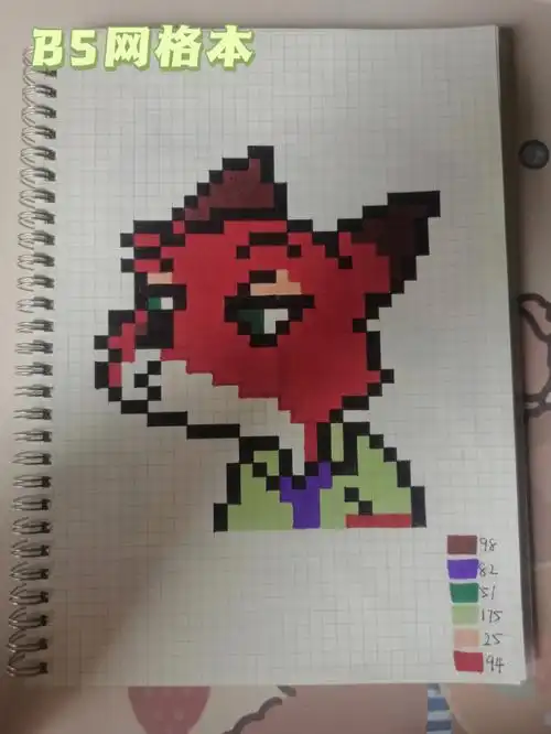 像素画教程  #像素画临摹  #像素画  #临摹  #格子画  #马克笔