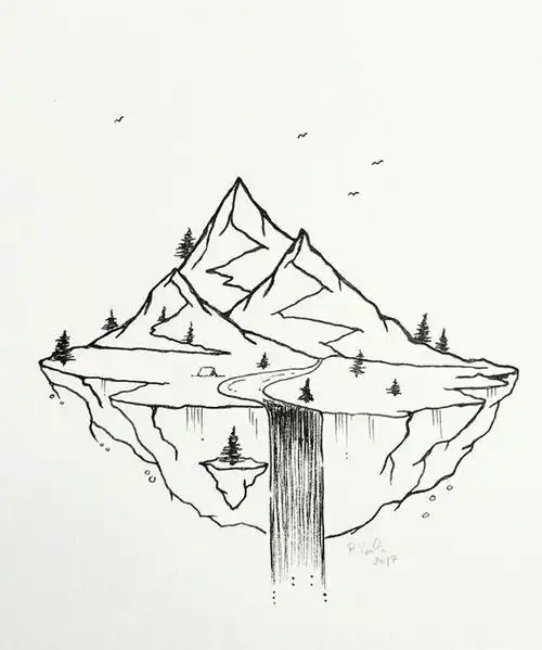 好看的风景简笔画