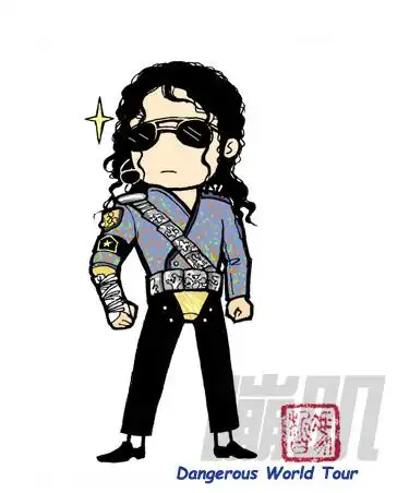 跪求迈克杰克逊的卡通人物图片,越多越好!