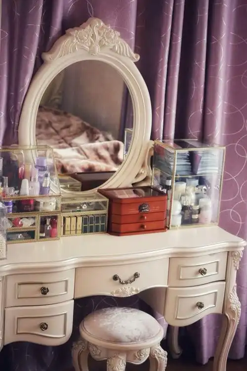 玻璃玻璃化化妆品收纳梳妆台桌面整理盒非亚克力护肤品桌面收纳盒