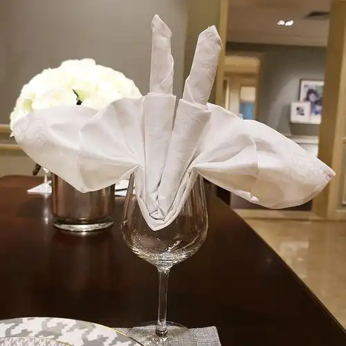 欧式擦杯布专用布 餐巾布口布折花吸水 酒店西餐厅西餐布定制