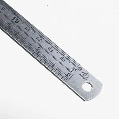 ek钢尺 不锈钢15cm公英直尺 测量尺 学生文具绘图尺 双面印刷