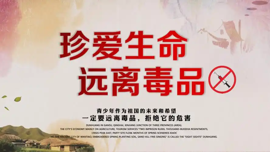 国际禁毒日知识宣传学校青少年预防毒品远离吸毒教育ppt模板