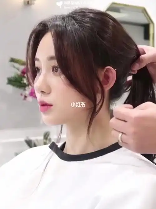 中分八字瘦脸修颜刘海99不挑脸型网红刘海_刘海_修容_脸型_瘦脸