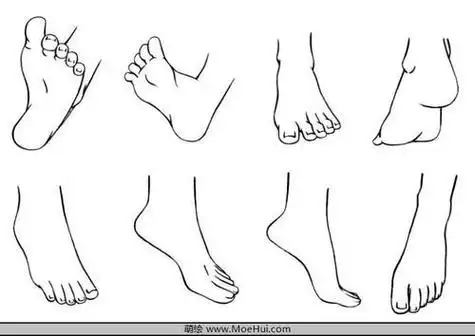 简笔画脚女孩大图