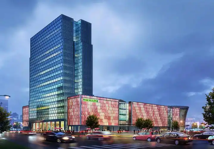 建材商场建筑外观设计案例效果图说明