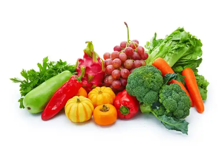 平铺蔬菜各种蔬菜各种水果新鲜的水果和蔬菜的背景新鲜的水果和蔬菜