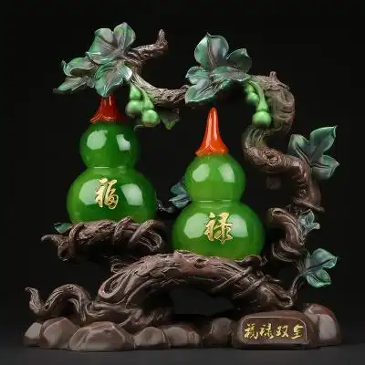 福禄寿喜财摆件五福临门创意招财保平安葫芦新家装饰摆件乔迁送礼