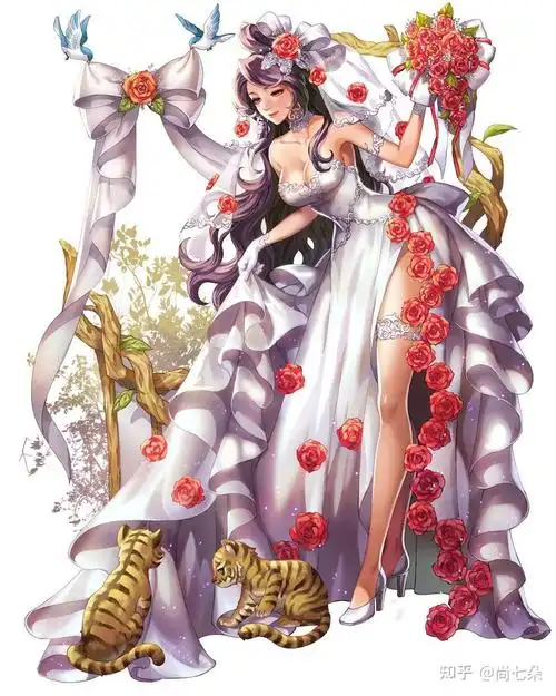 婚纱礼服二次元漫画插画图片保存第一组 - 知乎
