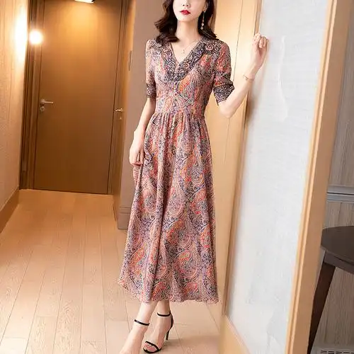 夏天真丝连衣裙2021年新款