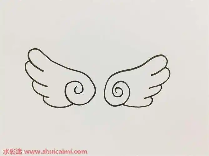 好看翅膀怎么画翅膀简笔画简单彩色